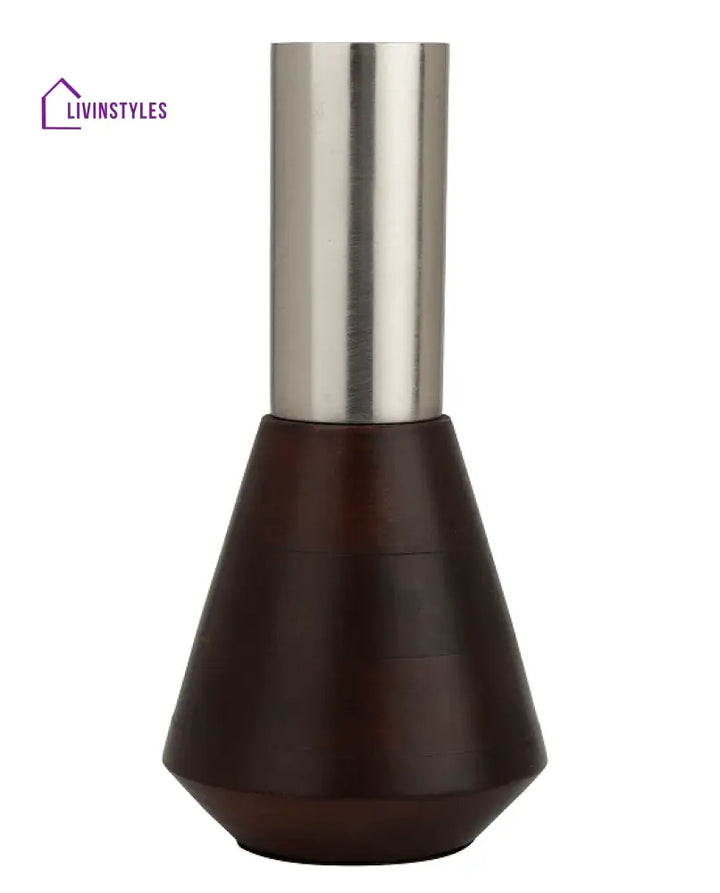 Deidra Dark Brown/Silver Table Vase