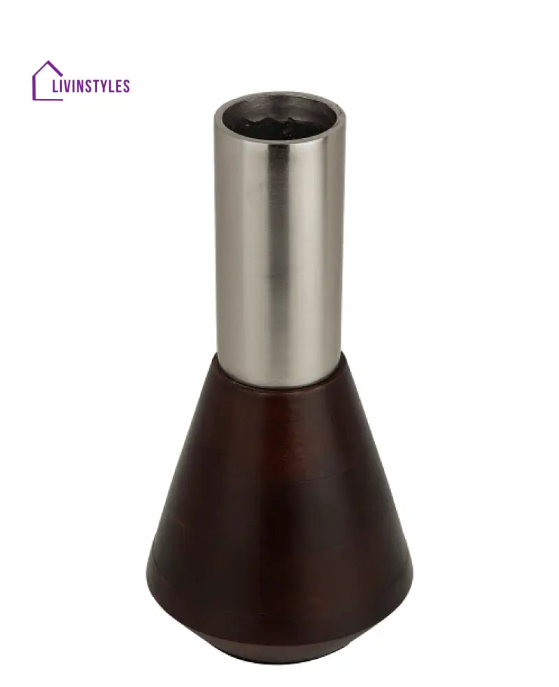 Deidra Dark Brown/Silver Table Vase