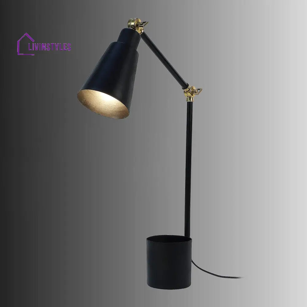 Designer Black Study Lamp With Metal Base By Ss Lightings Study