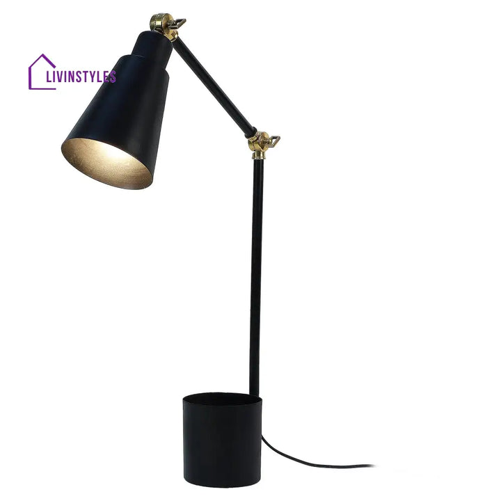 Designer Black Study Lamp With Metal Base By Ss Lightings Study