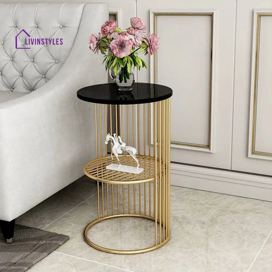 Designer Golden Half Caged Coffee Table