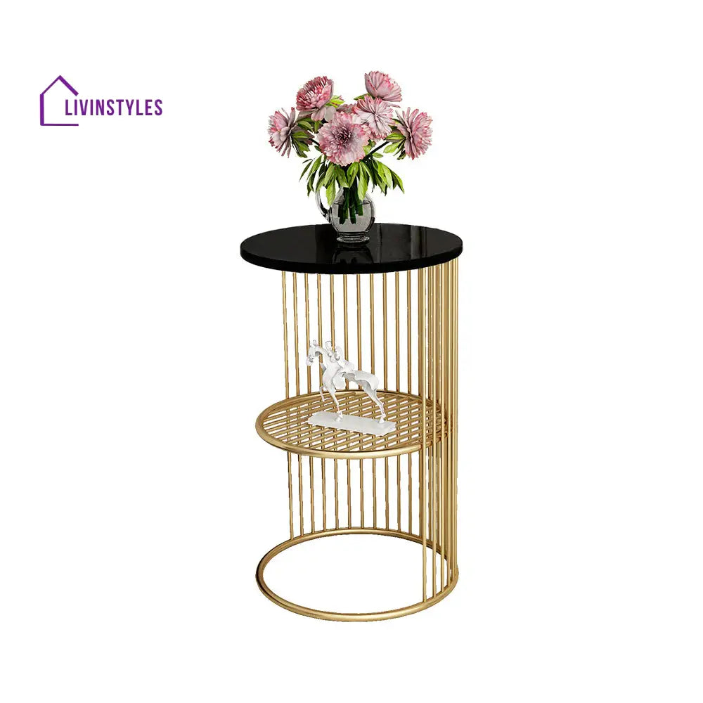 Designer Golden Half Caged Coffee Table