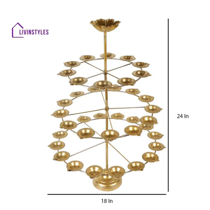 Detachable Stand With 40 Diya Three Layers Tea Light