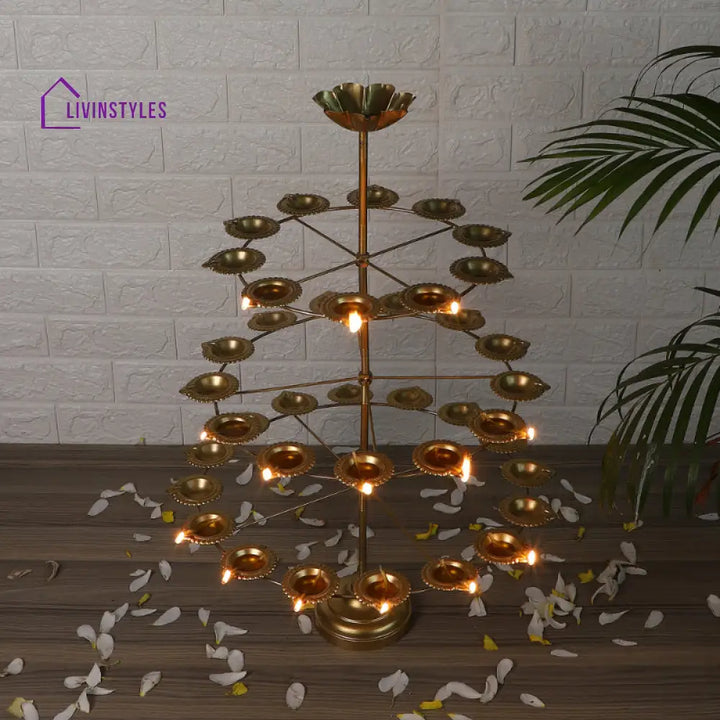 Detachable Stand With 40 Diya Three Layers Tea Light