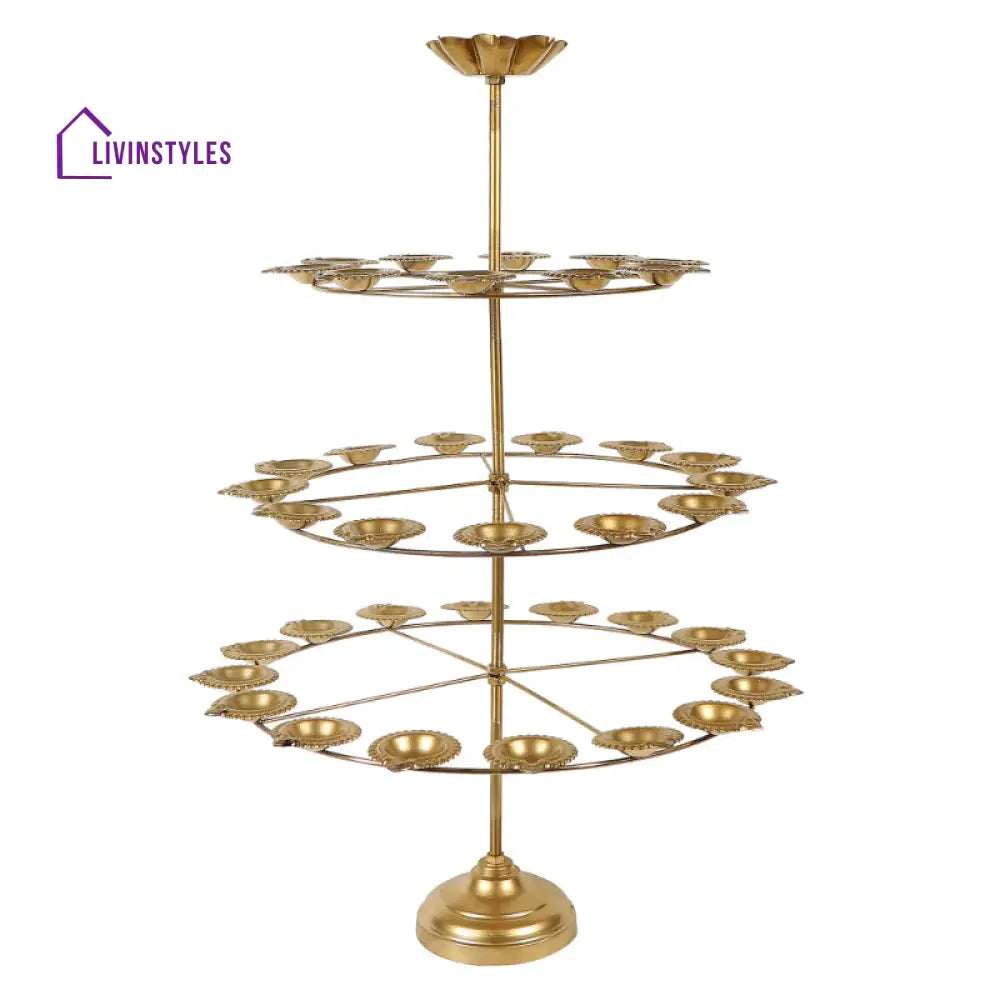 Detachable Stand With 40 Diya Three Layers Tea Light