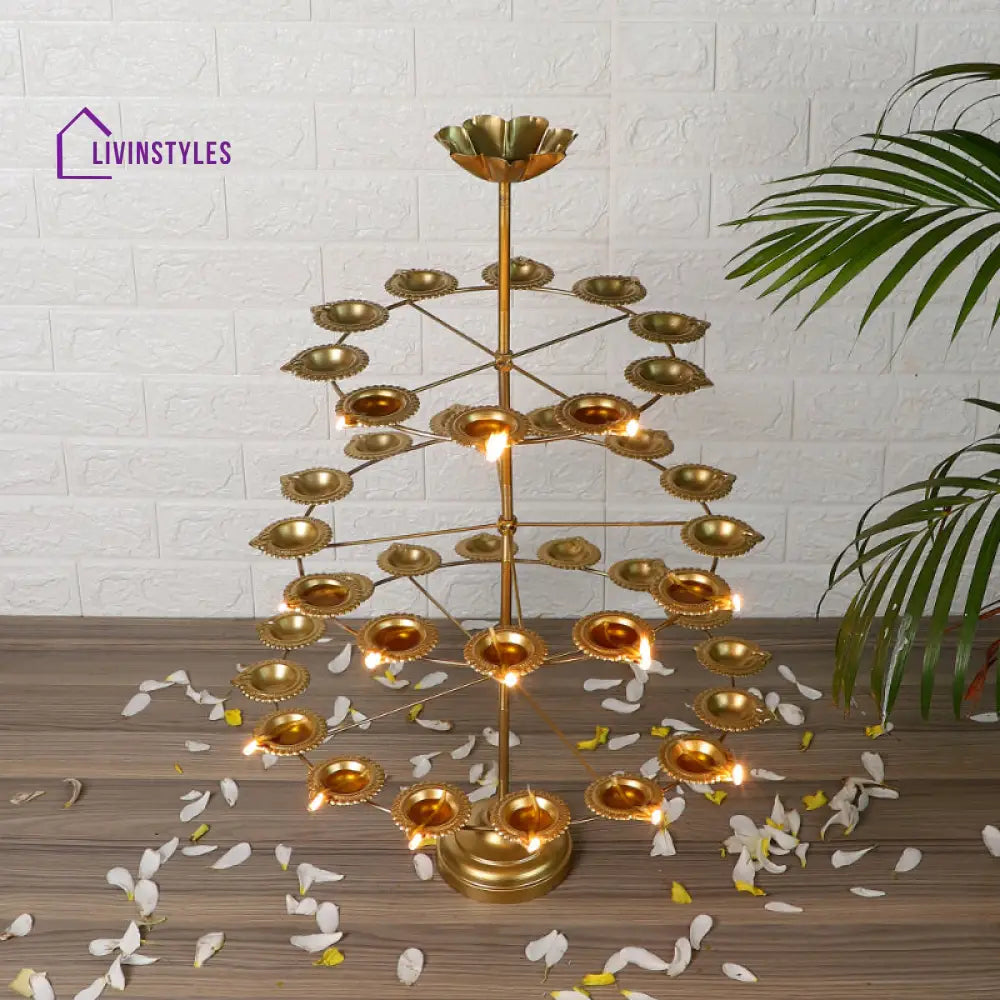 Detachable Stand With 40 Diya Three Layers Tea Light