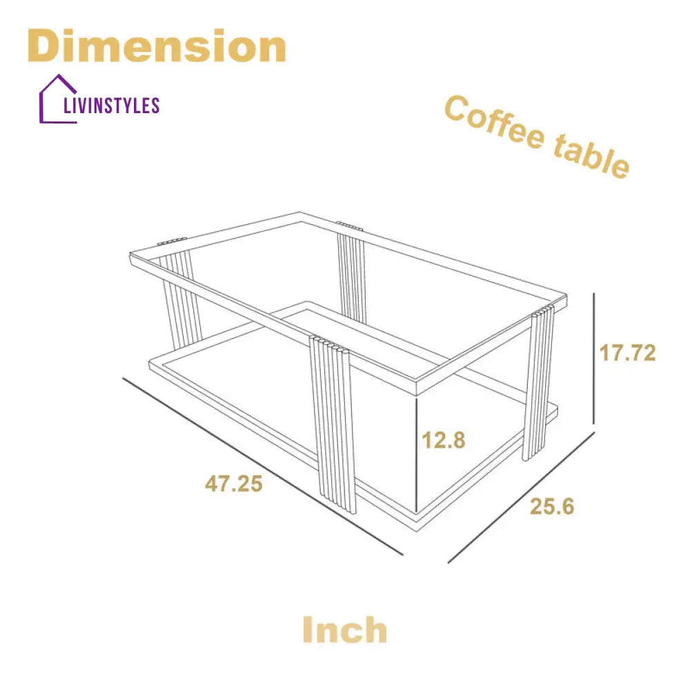 Deven Metal Coffee Table For Living Room