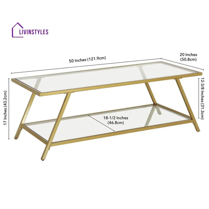 Dhruv Metal Coffee Table For Living Room