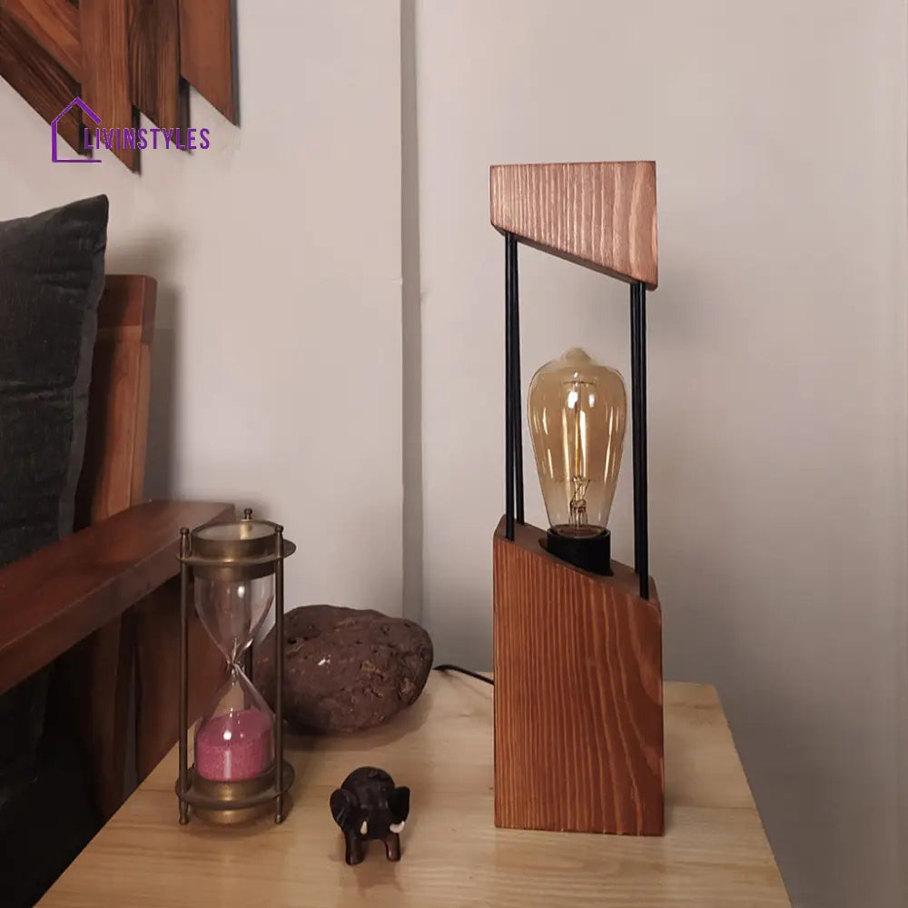 Diagon Wood And Metal Table Lamp Lamps