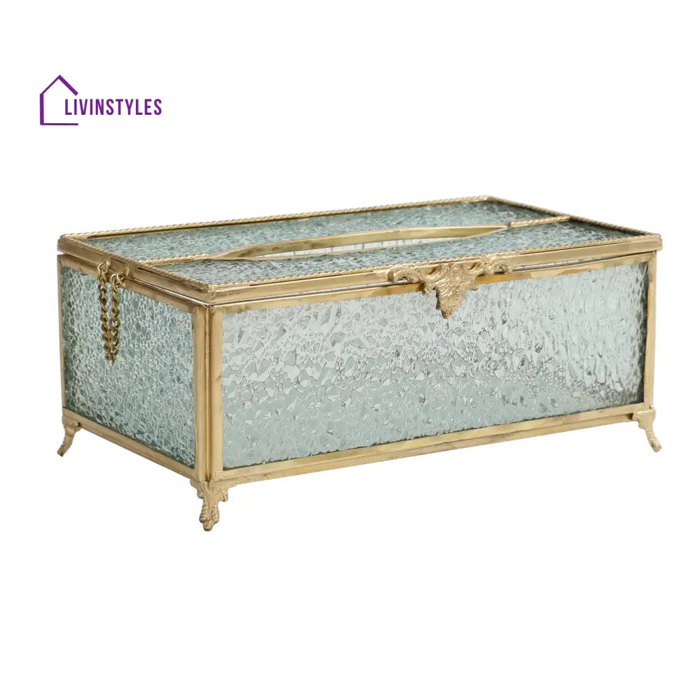 Diamond Cut Crystal Tissue Box