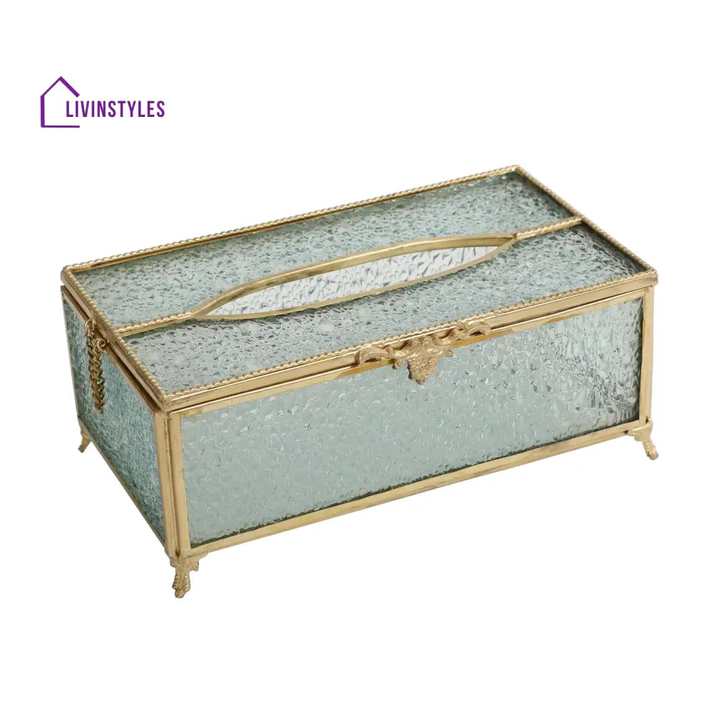 Diamond Cut Crystal Tissue Box