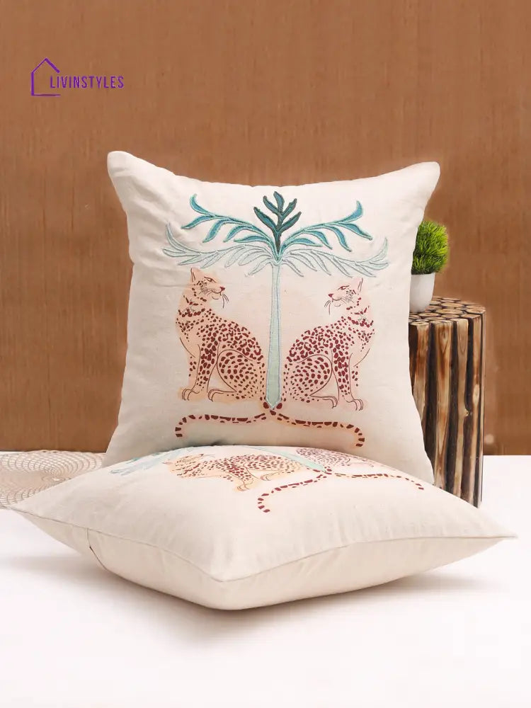 Digital Printed Cotton Cushion Cover Set Of 2 (20X20 Inch)