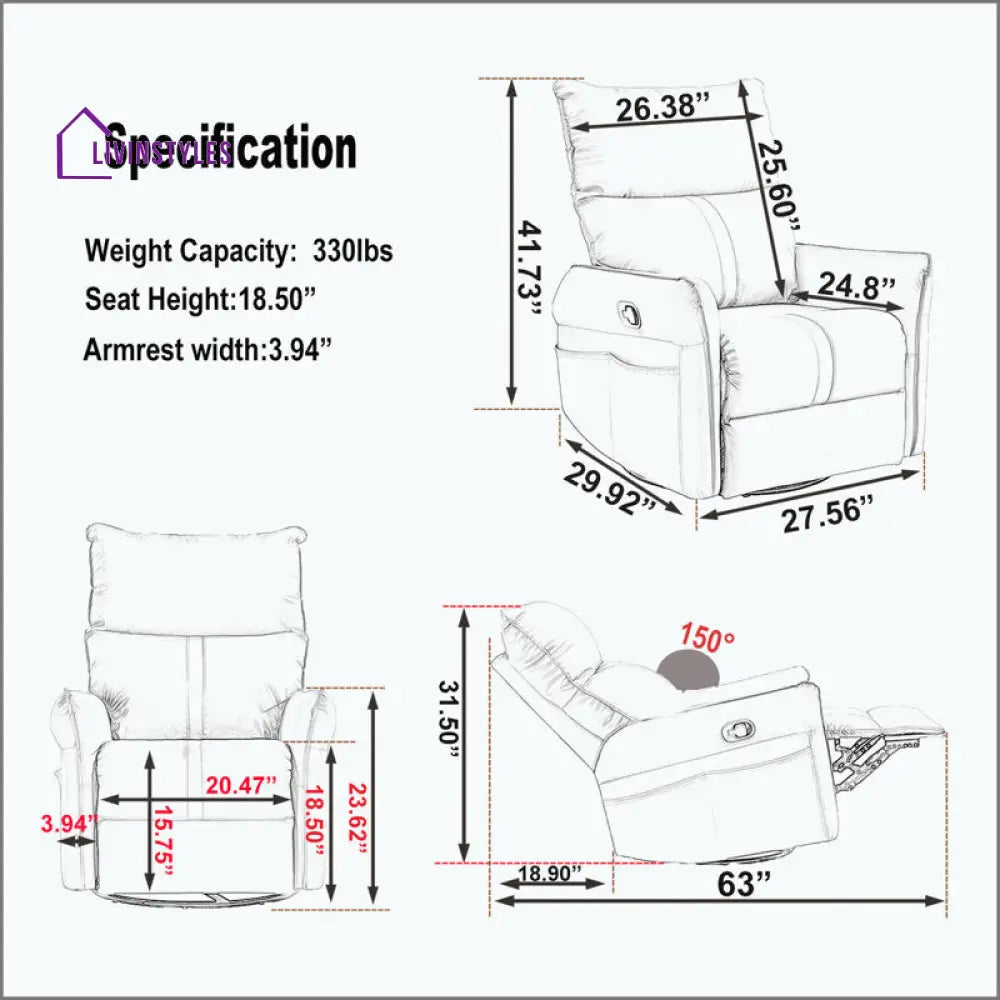 Direction 1 Seater Manual Recliner