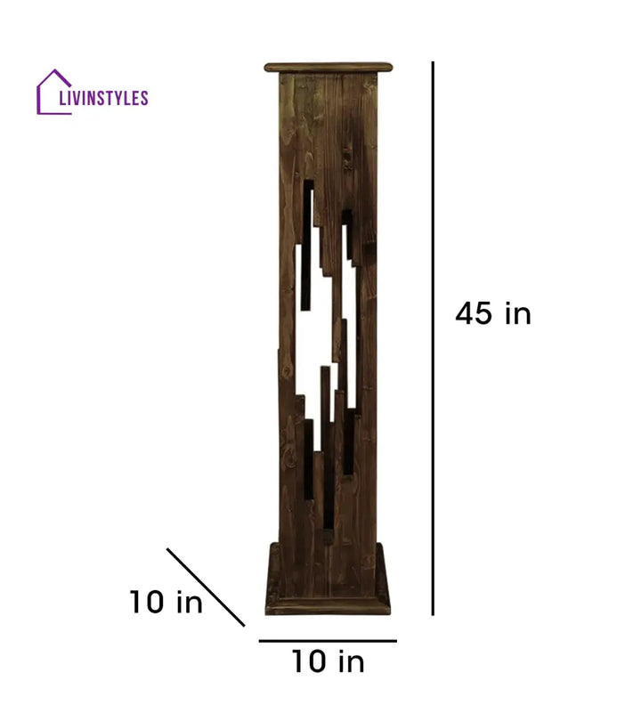 Disperse Wooden Floor Lamp With Brown Base Lamps