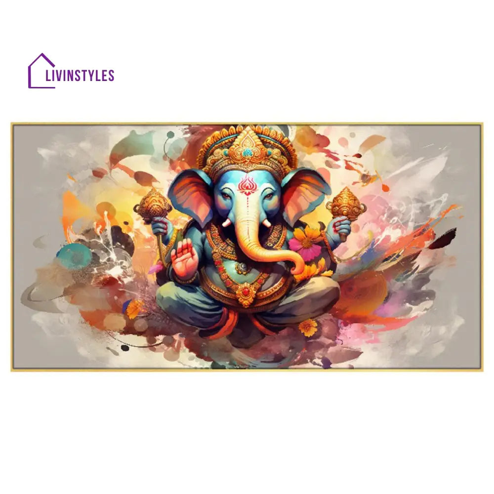 Divine Presence: Ganesh Wall Painting