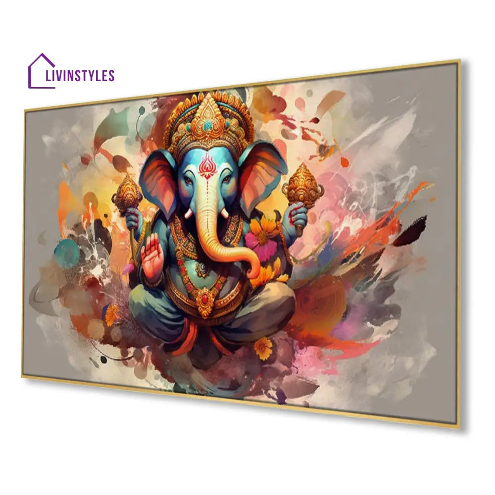 Divine Presence: Ganesh Wall Painting