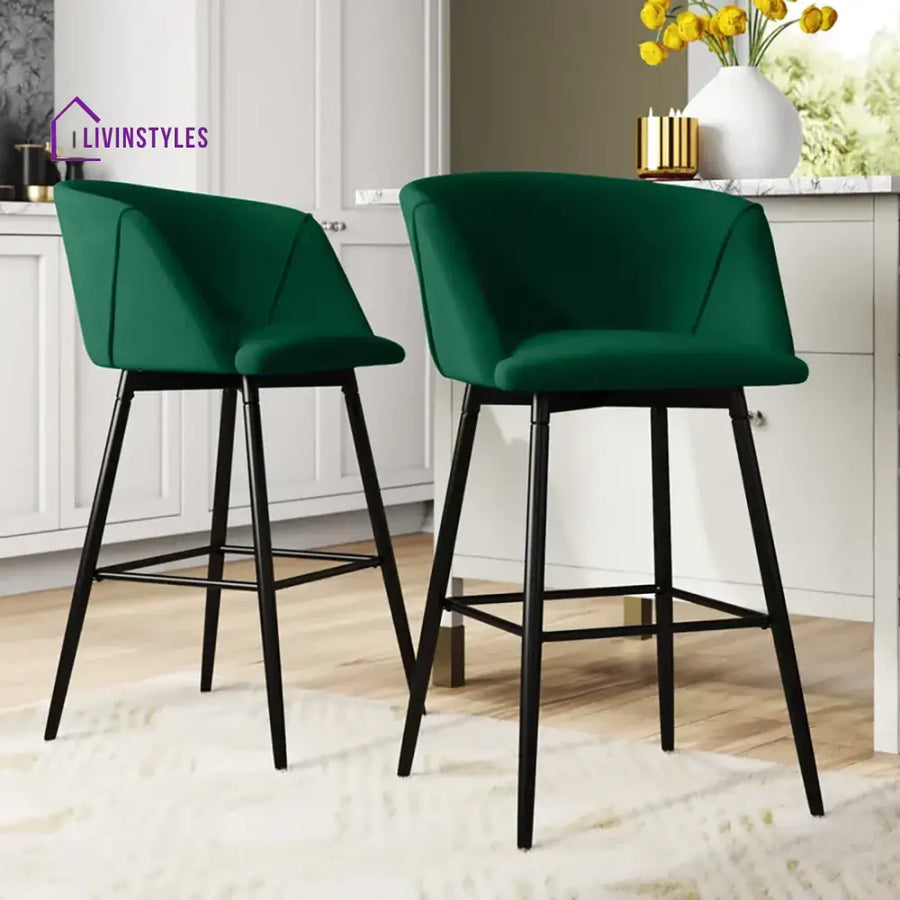 Green Color Clea Counter Stool