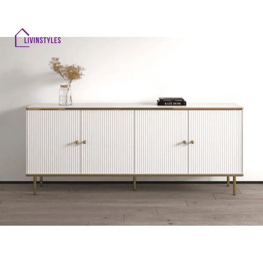 Divyanka White Sideboard For Living Room