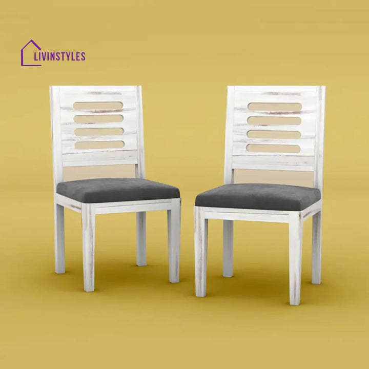 Divyansh Sheesham Wood Dining Chair With Cushion - Set Of 2 (Distress Finish)