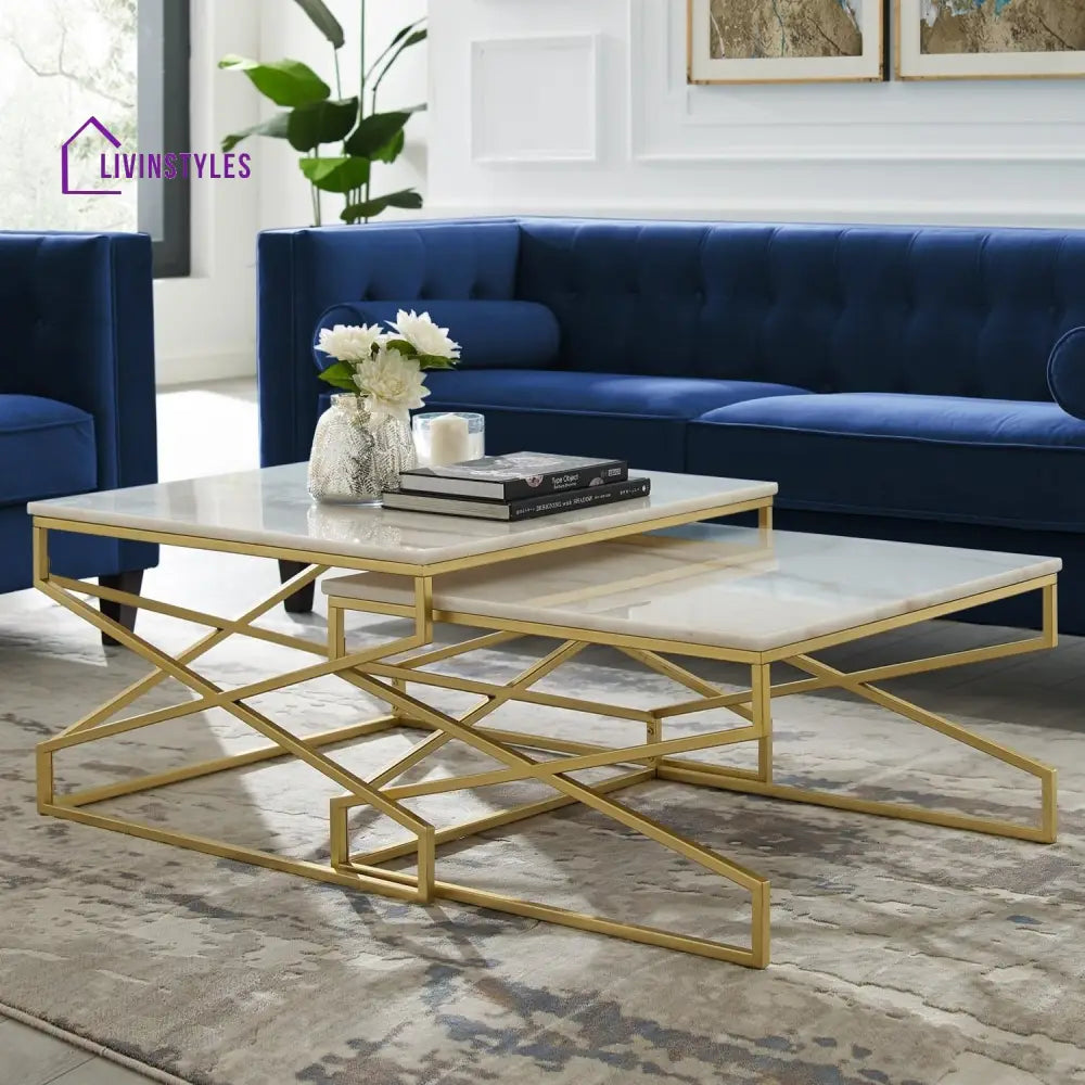 Coffee Table - Malou Square Top Nesting Coffee Table