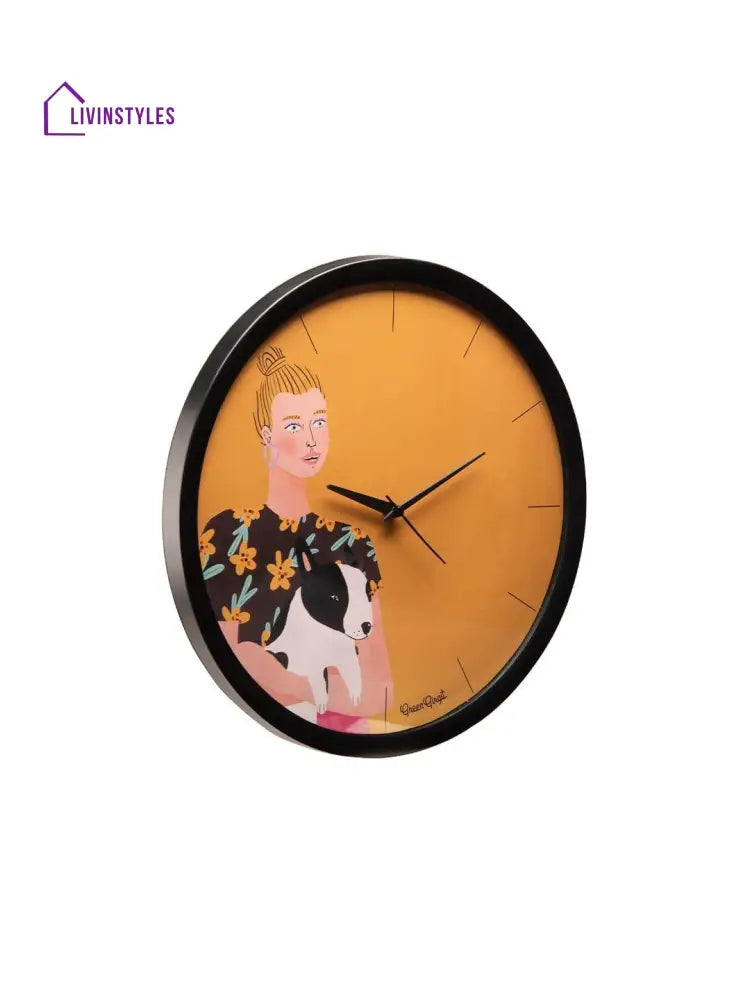 Dog Love Multicolor Wall Clock