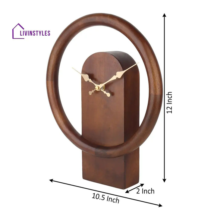 Dual Essence Clock In Brown Wall