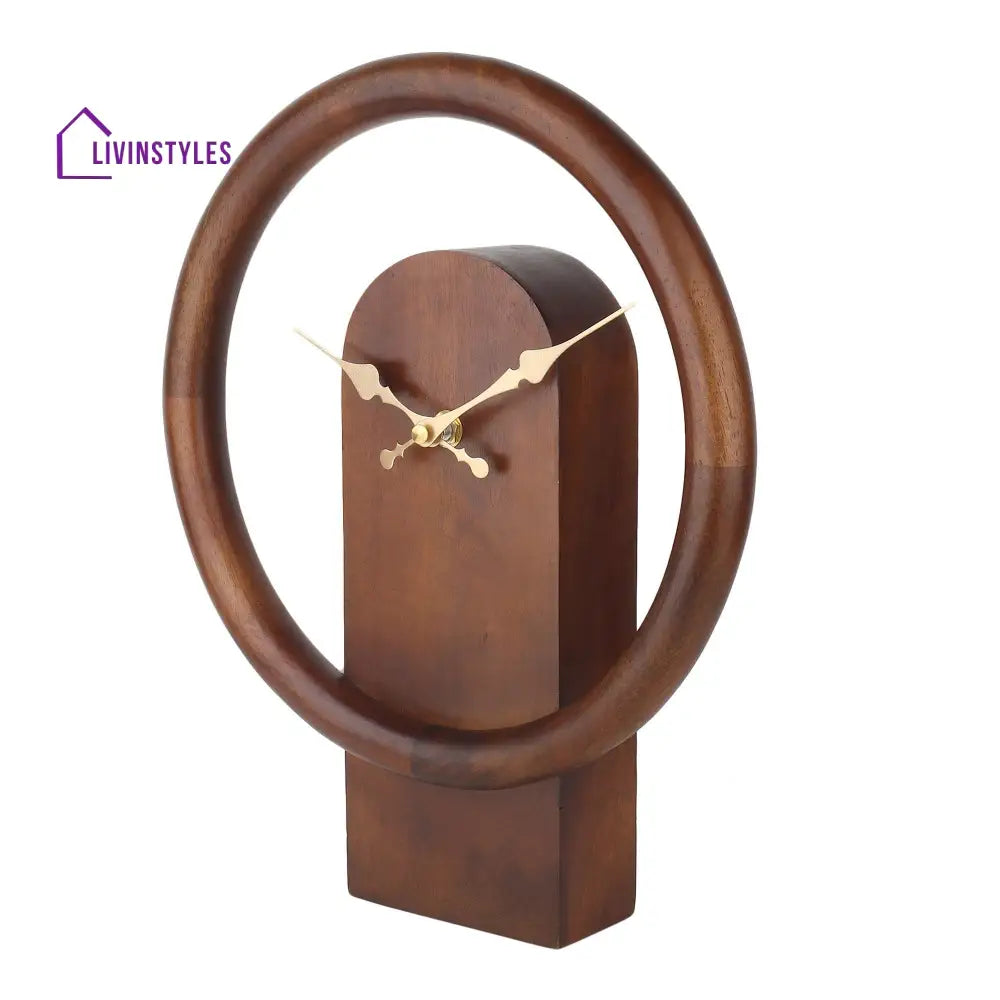 Dual Essence Clock In Brown Wall