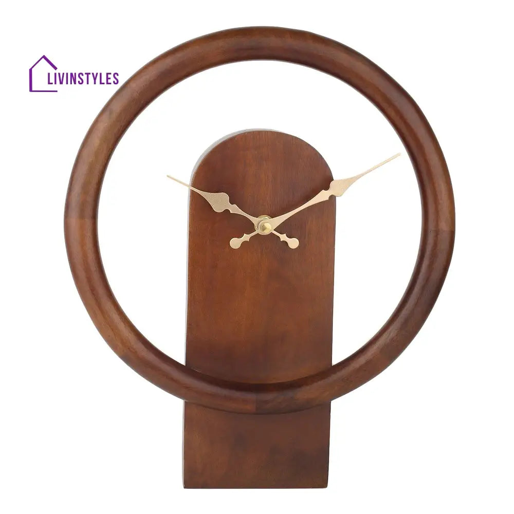 Dual Essence Clock In Brown Wall