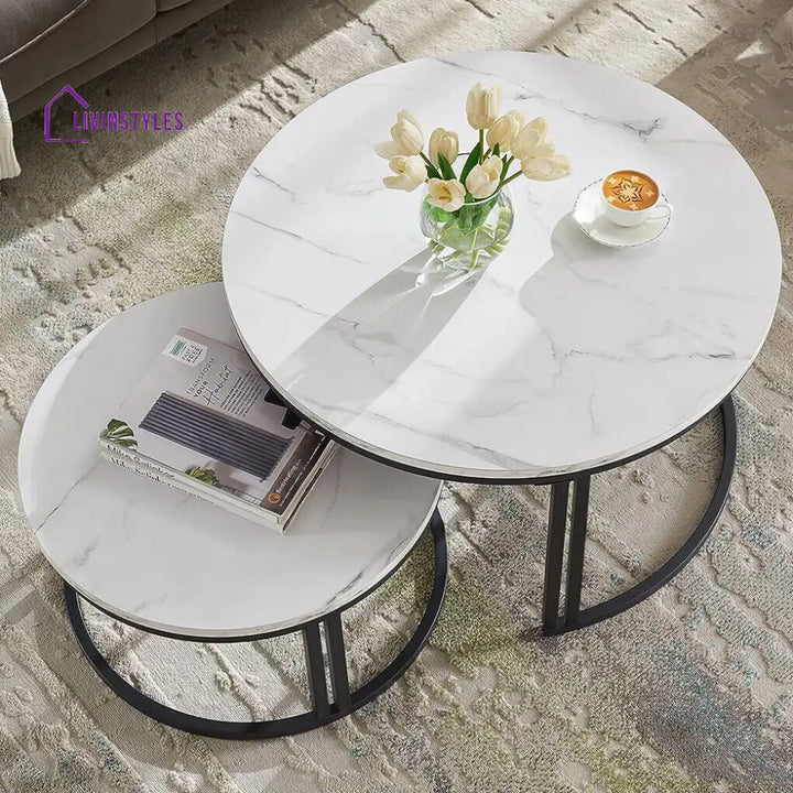 Duo Black Nesting Tables Set Of 2 Table