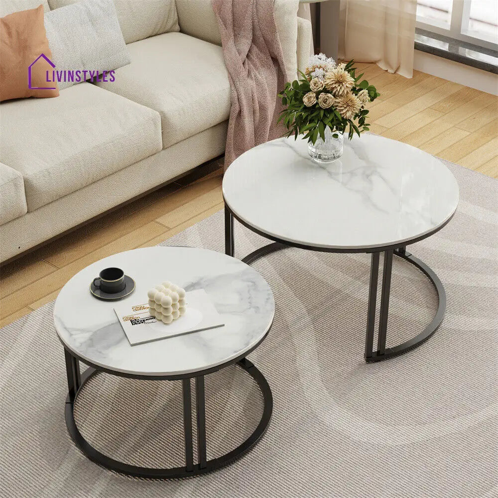 Duo Black Nesting Tables Set Of 2 Table