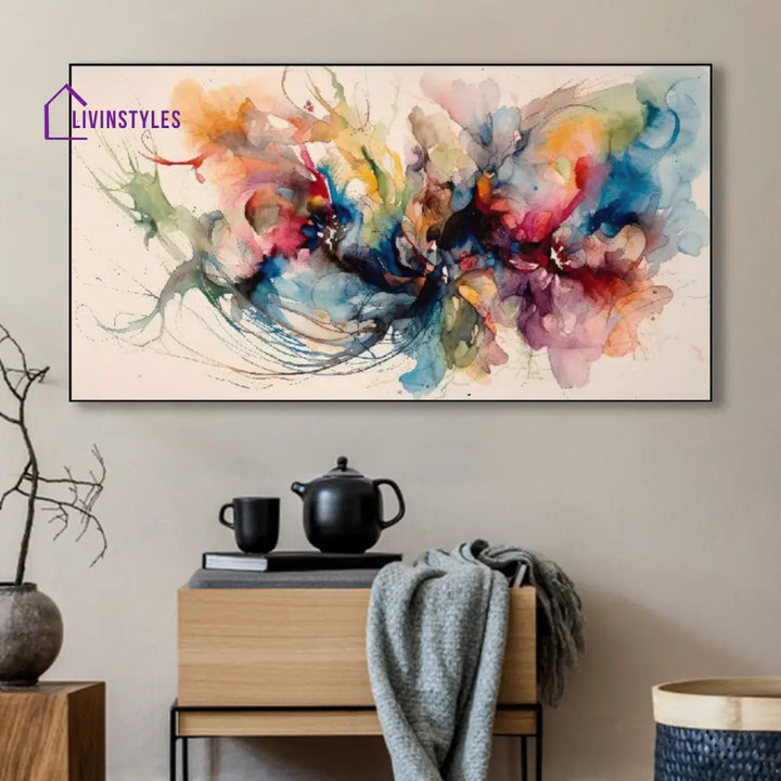 Dynamic Abstract: Bursting With Color Wall Painting