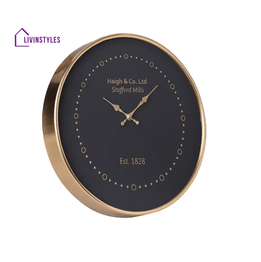 Eclipse Shine Gold Wall Clock