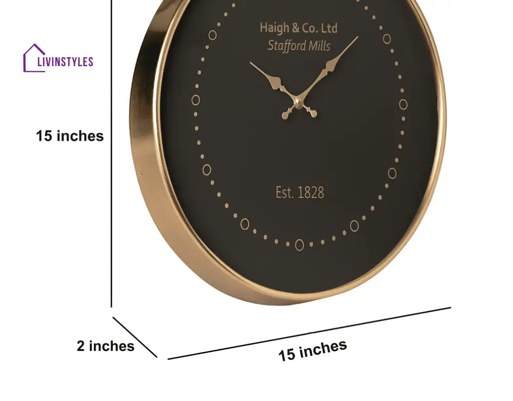 Eclipse Shine Gold Wall Clock