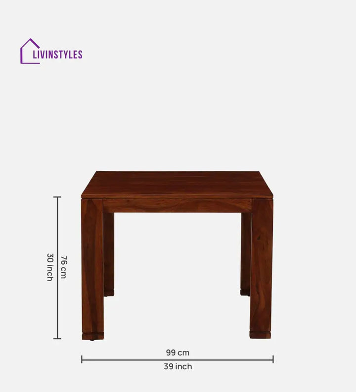 Eduard Sheesham Wood 4 Seater Dining Set In Honey Finish Dining Set