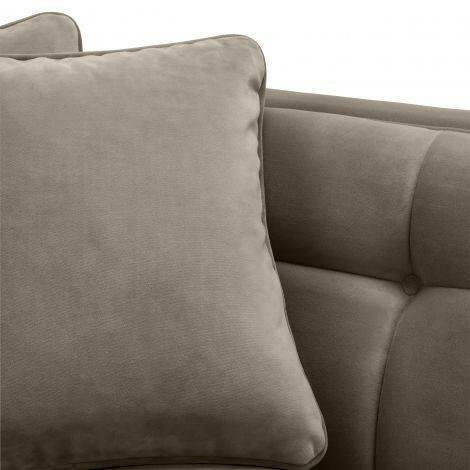 Luka Lounge Sofa Velvet with Black Legs Left