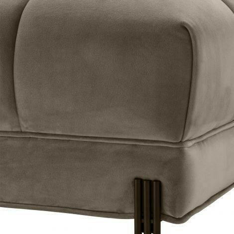 Luka Lounge Sofa Velvet with Black Legs Left