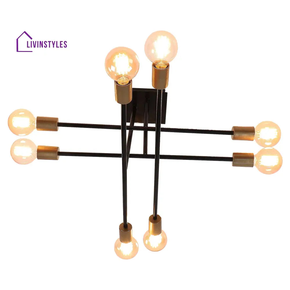 Eight Head Sputnik Black Mordern Chandelier By Ss Lightings Hybrid Chandeliers