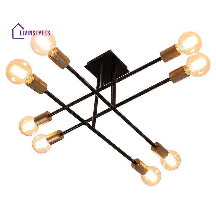 Eight Head Sputnik Black Mordern Chandelier By Ss Lightings Hybrid Chandeliers