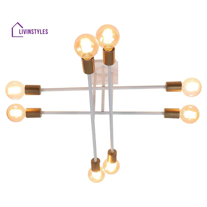 Eight Head Sputnik White Mordern Chandelier By Ss Lightings Hybrid Chandeliers