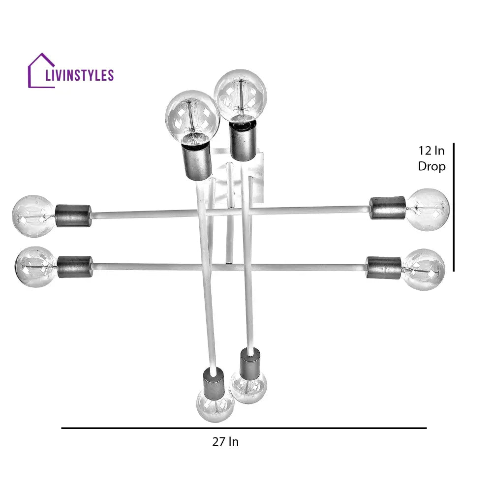 Eight Head Sputnik White Mordern Chandelier By Ss Lightings Hybrid Chandeliers