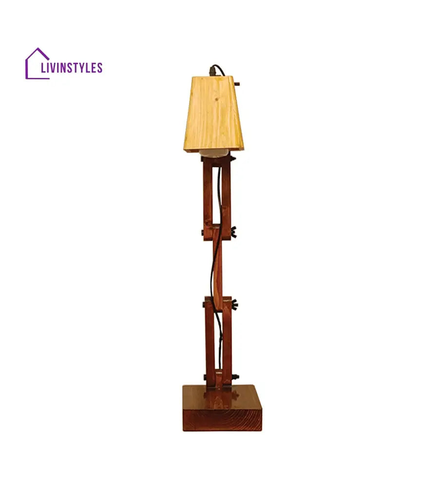 Eleanor Brown Wooden Table Lamp With Lampshade Lamps