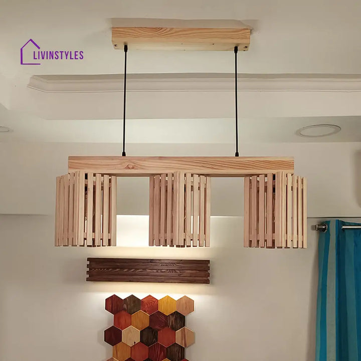 Elegant Beige Wooden Series Hanging Lamp Lamps