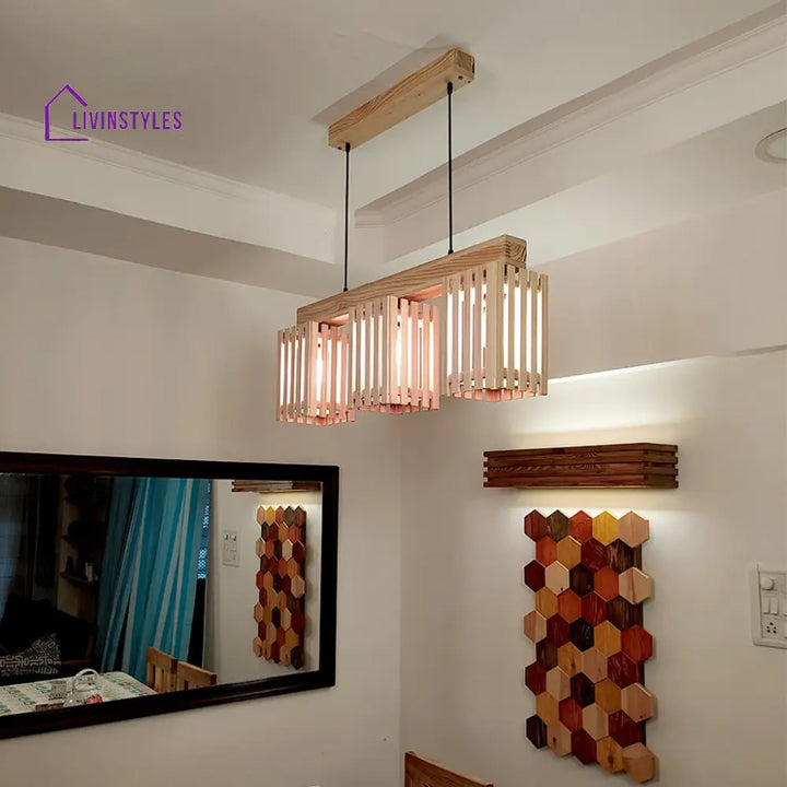 Elegant Beige Wooden Series Hanging Lamp Lamps