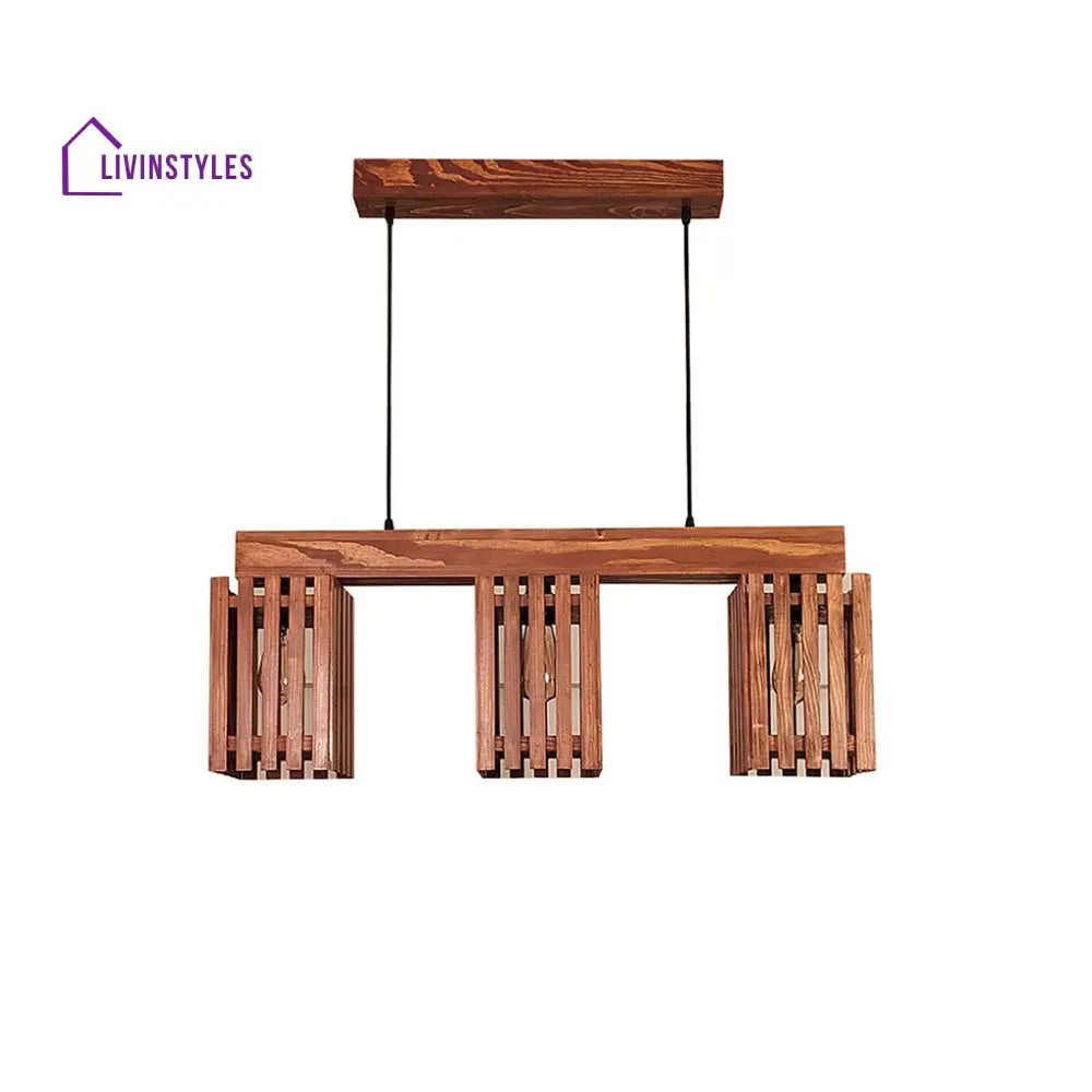 Elegant Brown Wooden Series Hanging Lamp Lamps