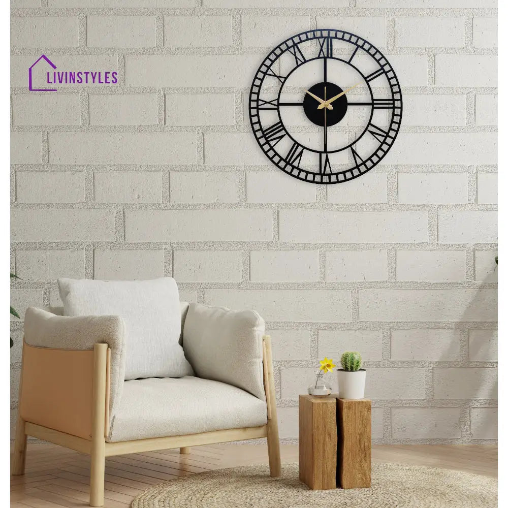 Elegant Simple Roman Metal Wall Clock