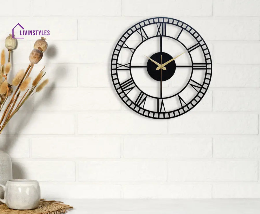 Elegant Simple Roman Metal Wall Clock