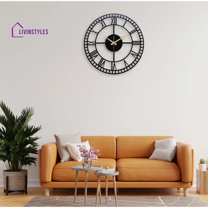 Elegant Simple Roman Metal Wall Clock