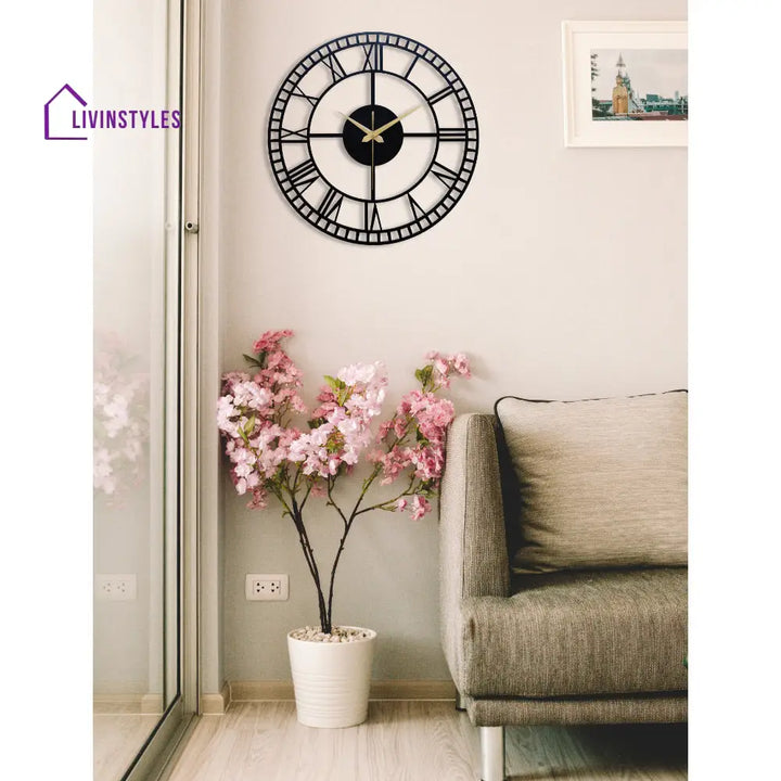 Elegant Simple Roman Metal Wall Clock