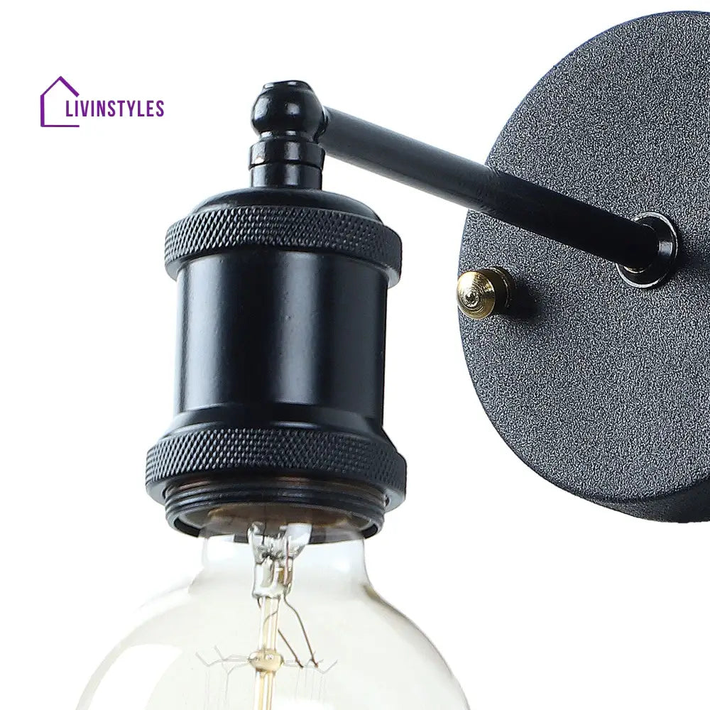 Elements Black Metal Wall Light By Ss Lightings Lamp