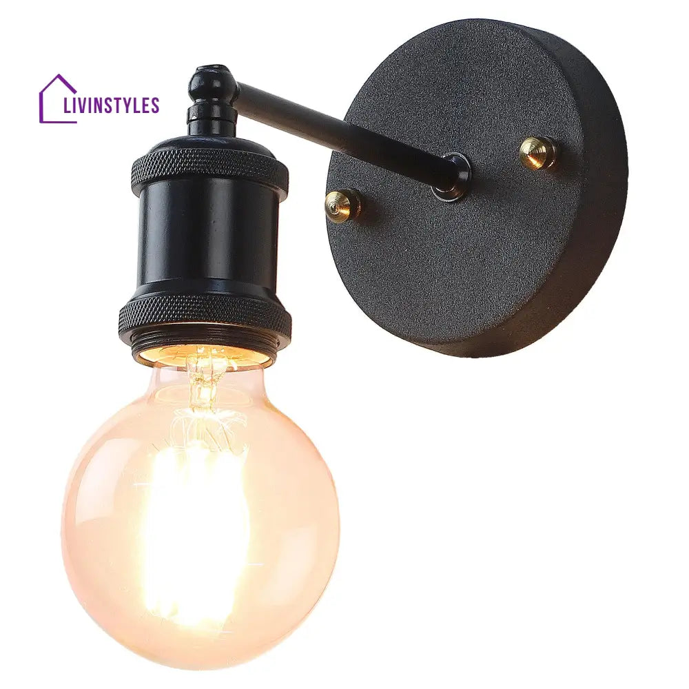 Elements Black Metal Wall Light By Ss Lightings Lamp